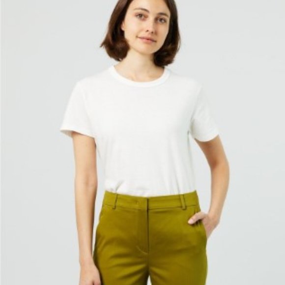 MaxMara - Olive Green Long Satin Trouser - BNWT - SZ 12 - Picture 6 of 9